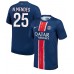 Maillot de foot Paris Saint-Germain Nuno Mendes #25 Domicile vêtements 2024-25 Manches Courtes